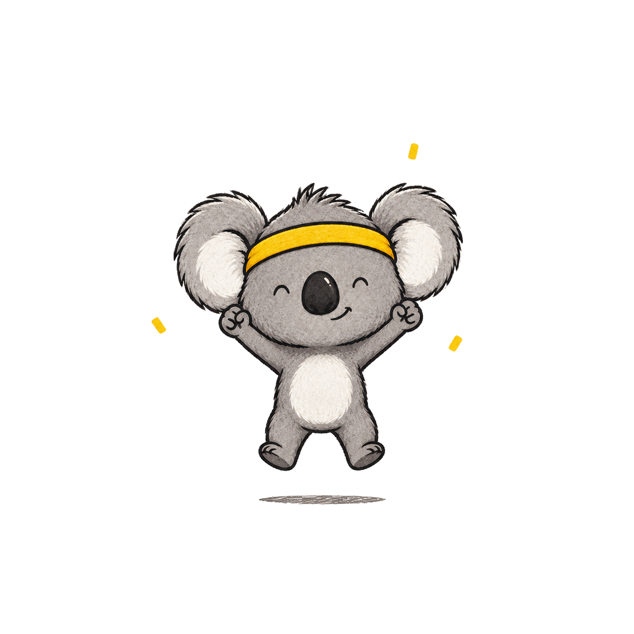 Spot the koala celebrating a completed weekly goal